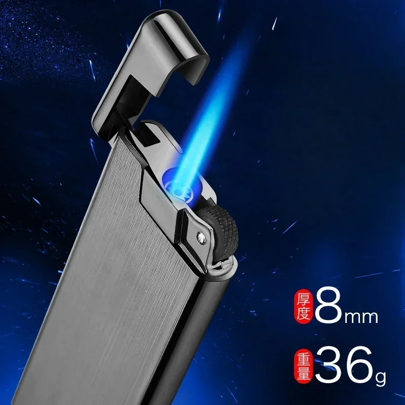 Metal Grinding Wheel  for Men Turbo Gas Lighter Windproof Cigarette Lighter Kitchen Outdoor Camping Barbecue High-End Gifts