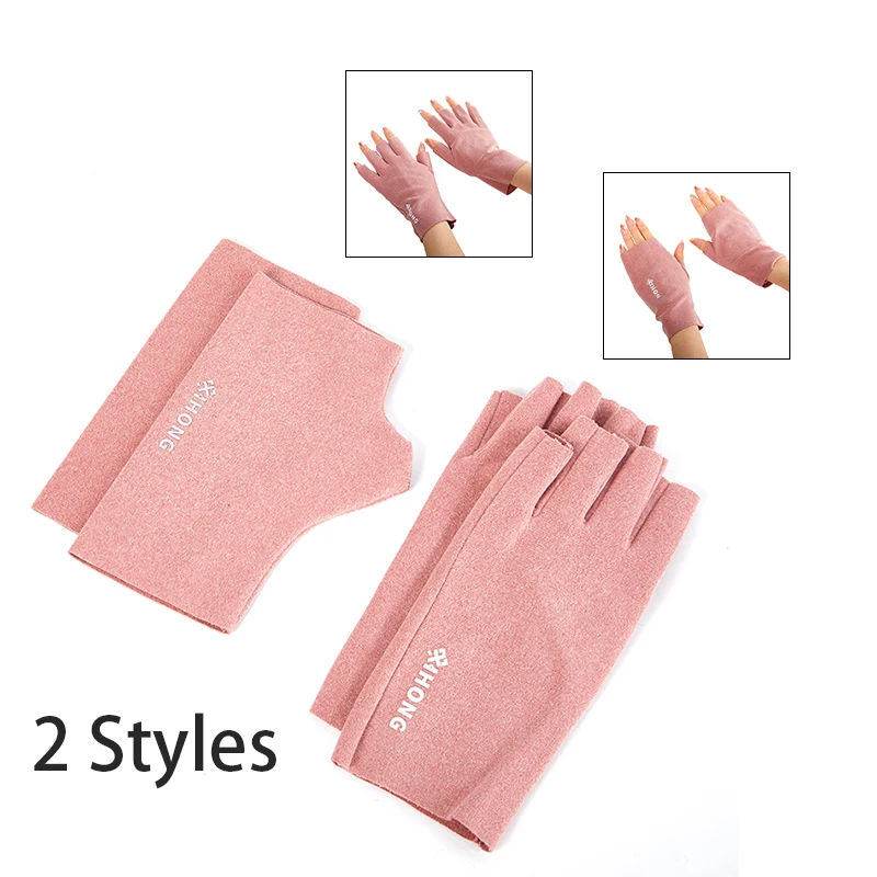 1Pair Nail Art Glove UV Protection Glove Anti UV Radiation Protection Gloves Protecter For Nail Art Gel Led Lamp Manicure Tool