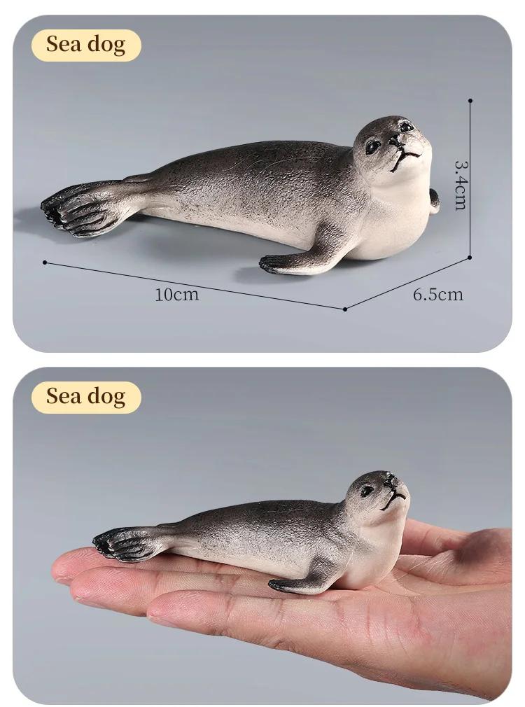 Simulations-Actionfiguren „Ozean, Meer, Leben, Tiere – Walross, Seekuh, Seelöwe, Lernspielzeug für Kinder, Marine-Modell-Kollektion – Detail 10