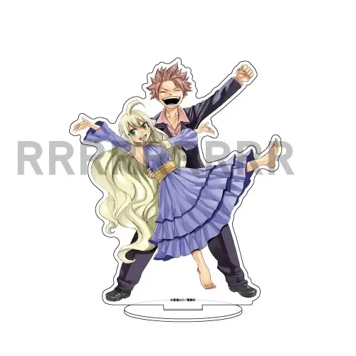 Anime Natsu Dragneel Mavis Vermilion Happy Figure Standing Doll Acrylic Stand Model Plate Cosplay Toy for Gift