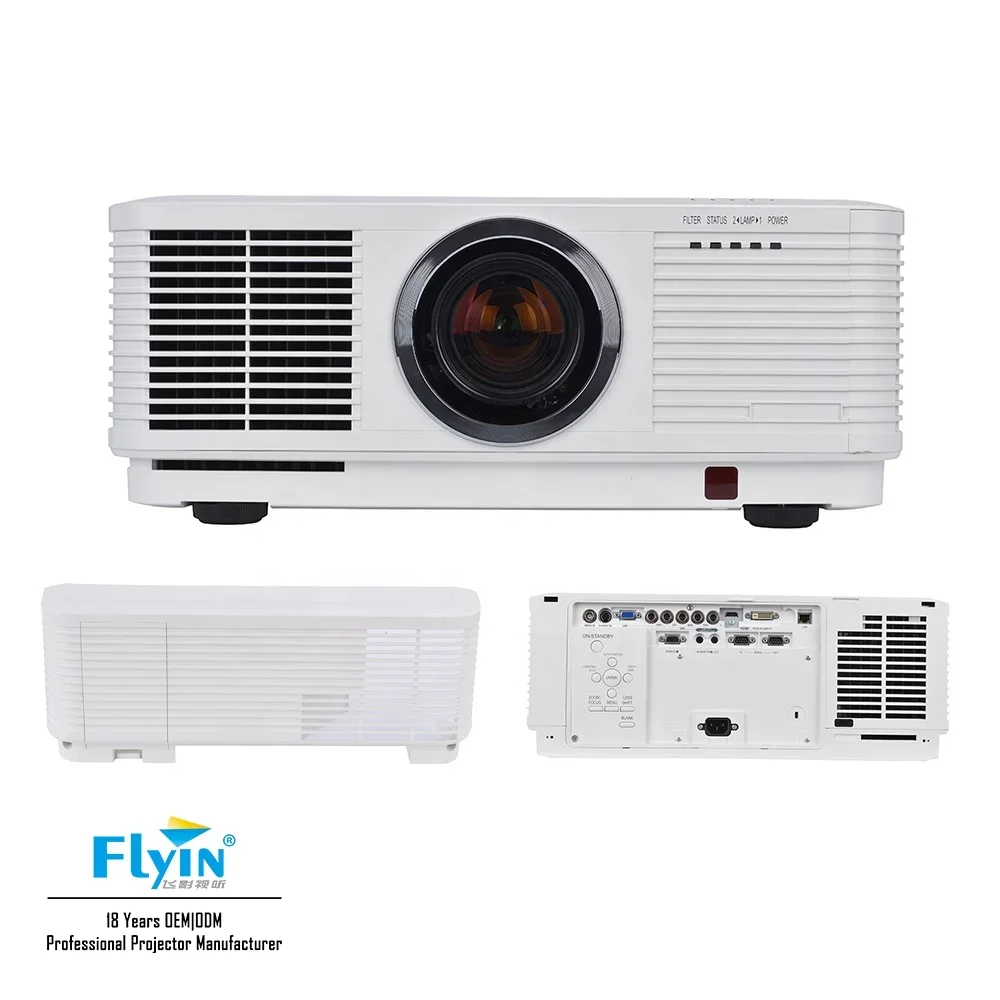 12000 Lumen 4K Projector Professional Short Throw DLP Lens 3D Style for Home Theatre Planetarium Exhibit Large Venue