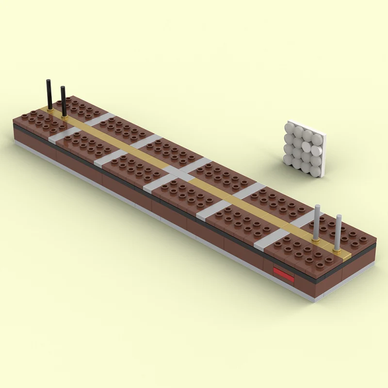 Modello di auto da città MOC Mattoni da costruzione Culla Letto piatto in legno Tecnologia modulare Regali di festa per bambini Assemblare giocattoli vestito