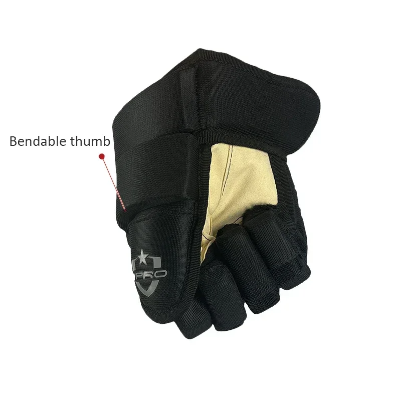 A Gants de hockey sur glace pour jeunes et adultes, ajustement parfait, crosse, équipement  protection de hockey