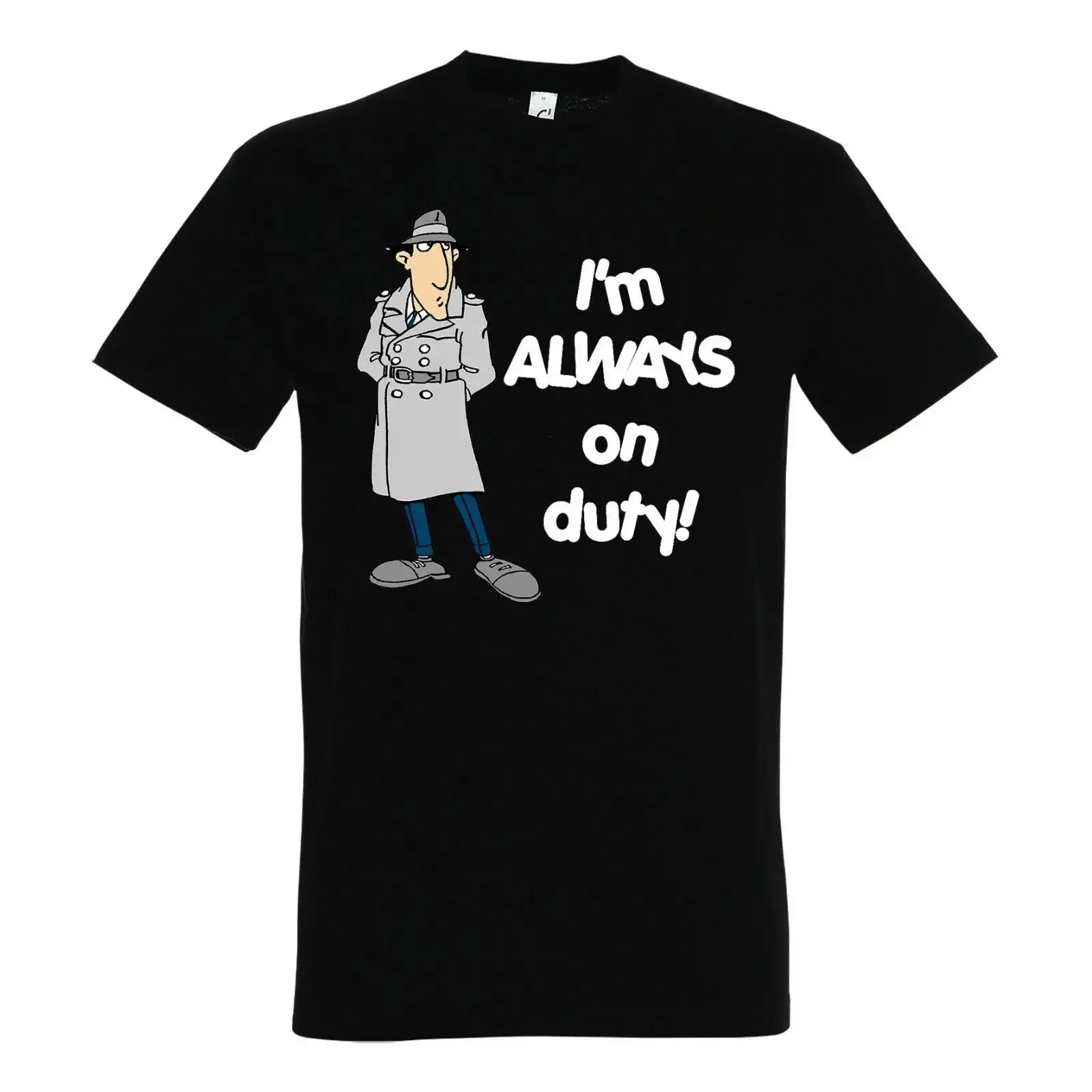 Youth Designz Inspector Gadget Men's T Shirt Print Detective Cartoon Series Fun vintage Washed Casual homme streetwear