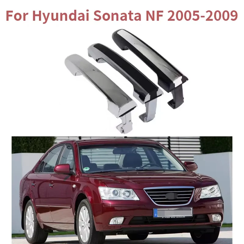 

Adecuado para Hyundai Sonata NF 2005-2009 manija de puerta Exterior cromada/negra delantera trasera izquierda derecha
