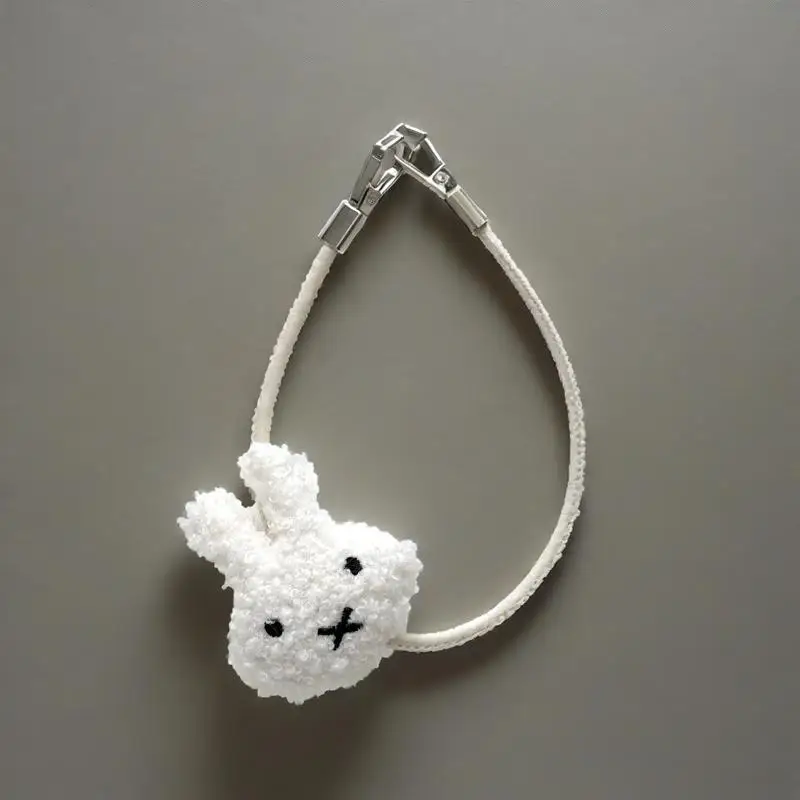 Miffy Rabbit Mobile Phone Lanyard Leather Simple Girls Autumn and Winter Plush Handmade Original Pendant Rabbit