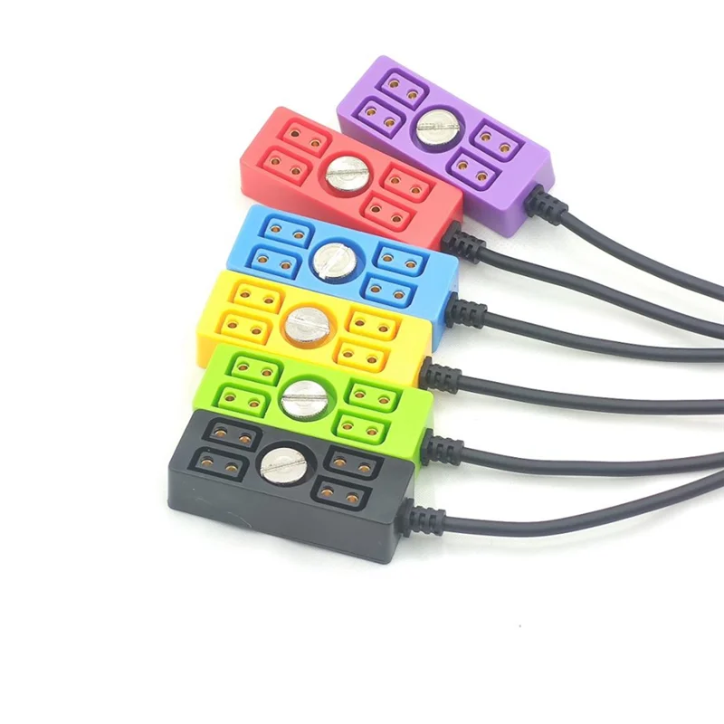D-Tap Splitter Cable D-TAP To 4D-Tap กล้องแหล่งจ่ายไฟสายแยกสําหรับ V-Mount แบตเตอรี่ 1/4 สกรู