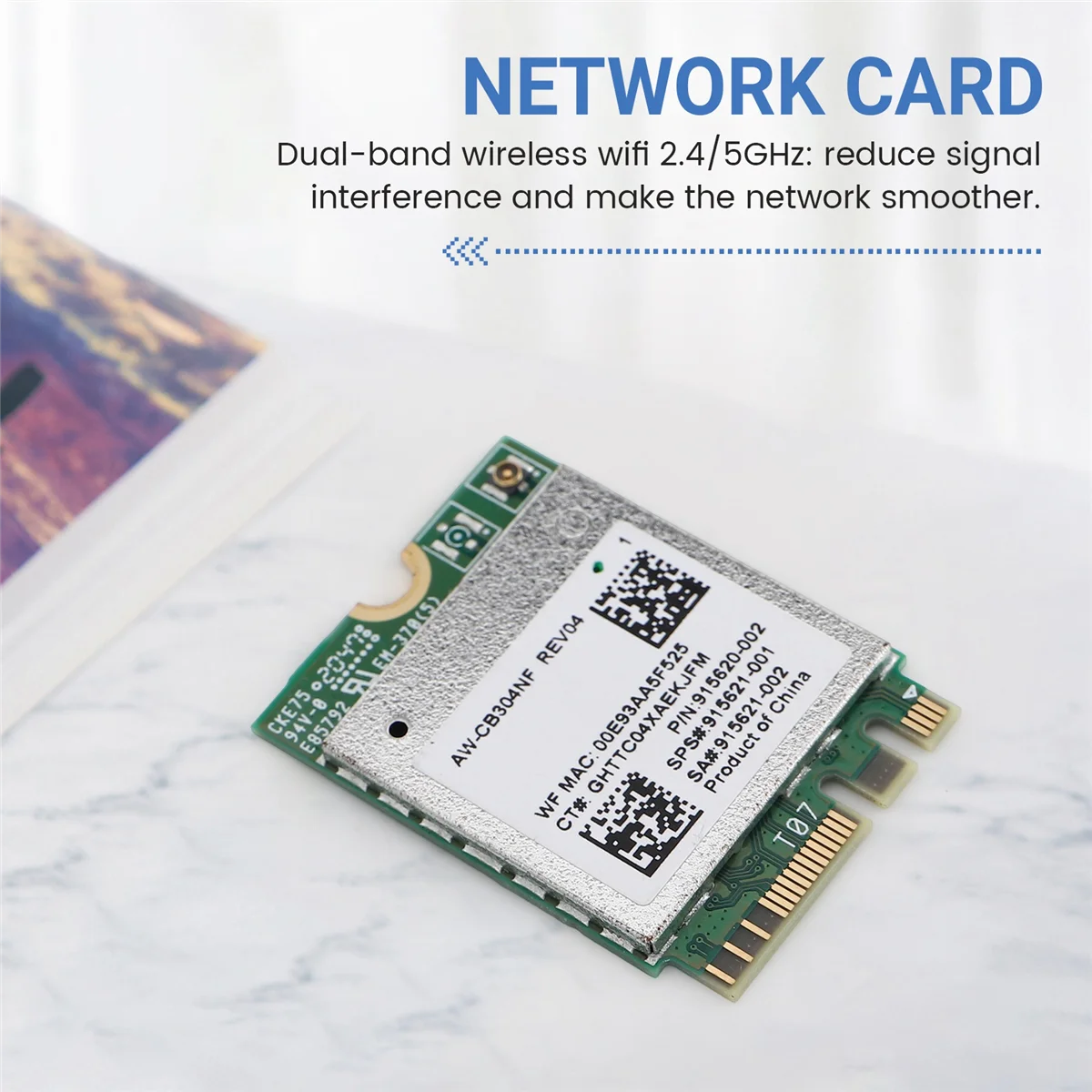 SMIEA AW-CB304NF RTL8821CE بطاقة الشبكة اللاسلكية 2.4G/5G ثنائي النطاق بلوتوث 4.2 433Mbps 802.11AC بطاقة شبكة الكمبيوتر المحمول IPC