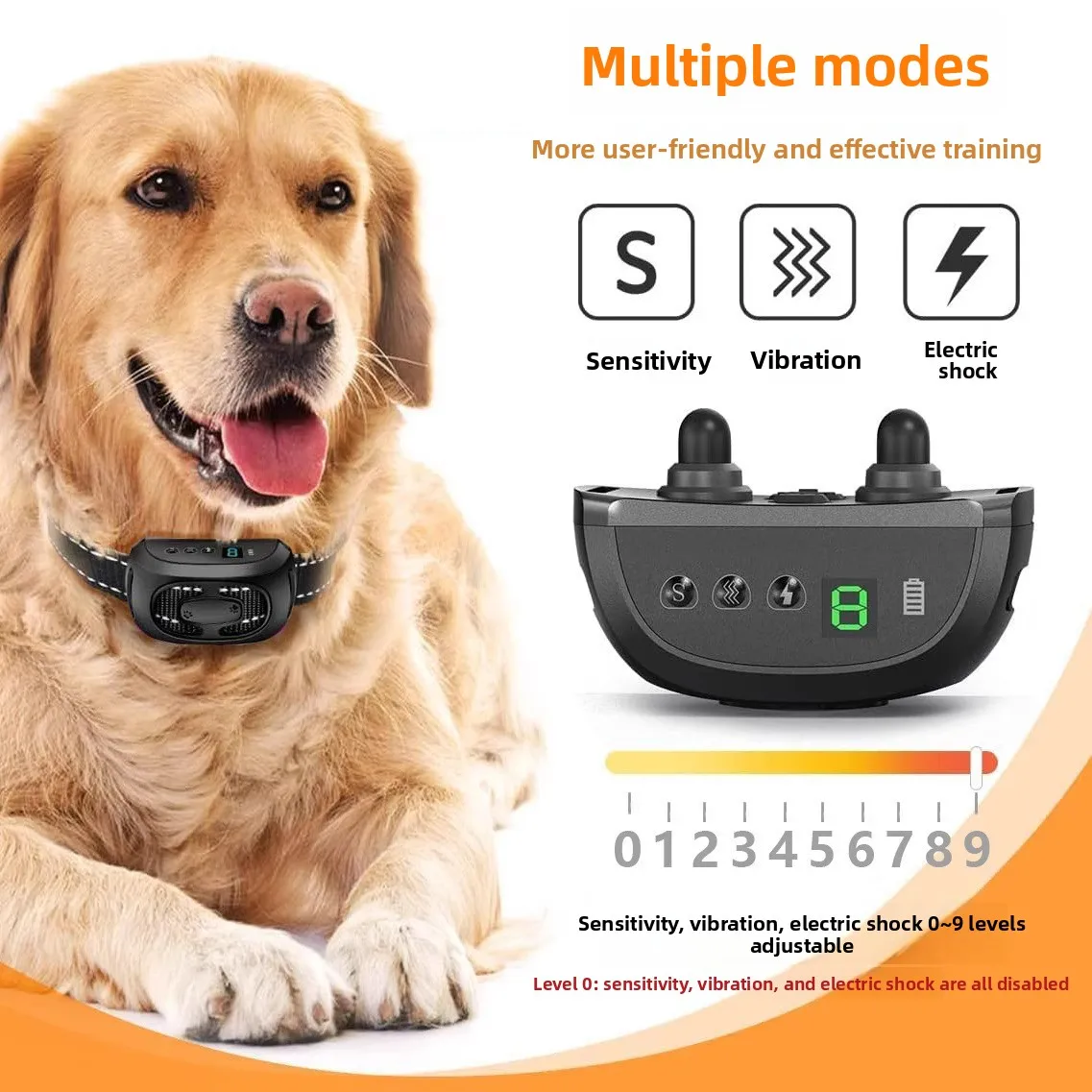Smart Pet Dog Training Collar with Static Shock Correction, Auto Bark Control Collar Stops Unwanted Dog Barking