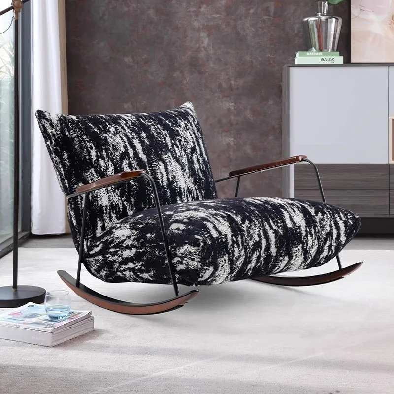 

Ink rocking chair, living room balcony casual single sofa chair