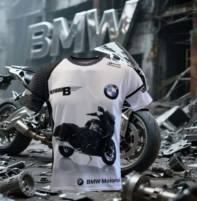 

2025 Summer BMW K1600B Motorcycle Men's Quick-Drying T-Shirt Cycling Suit Racing Suit Short Sleeve Casual Breathable Fashion Y2K