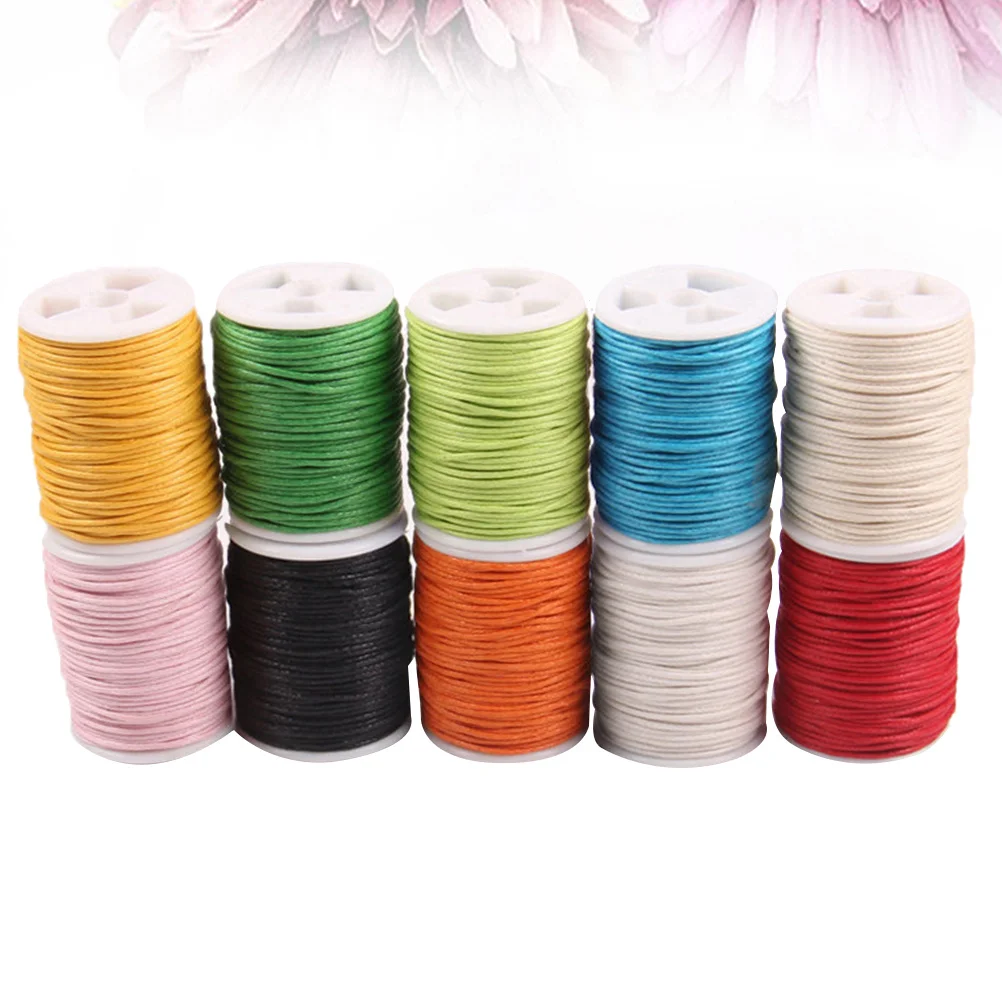 

10pcs 1Mmx10M Colorful Waxed Cotton Cord For Diy Craft Jewelry Making Gift Wrapping Handmade Decoration Braided Knitting Rope