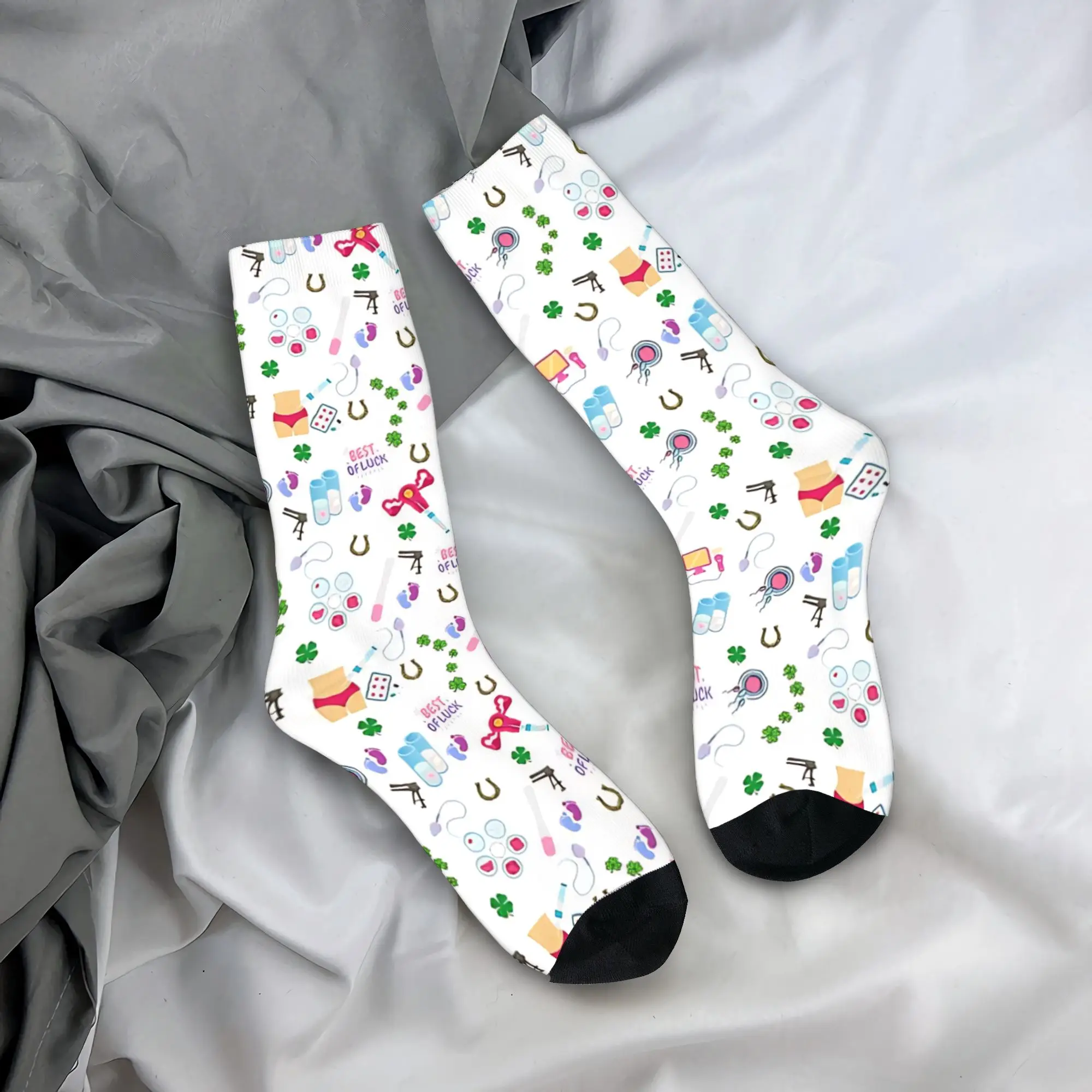 

Мужские носки IUI Fertility Treatment Pattern White Socks Sperm Casual Stockings Autumn Anti Slip Soft Printed Climbing Socks