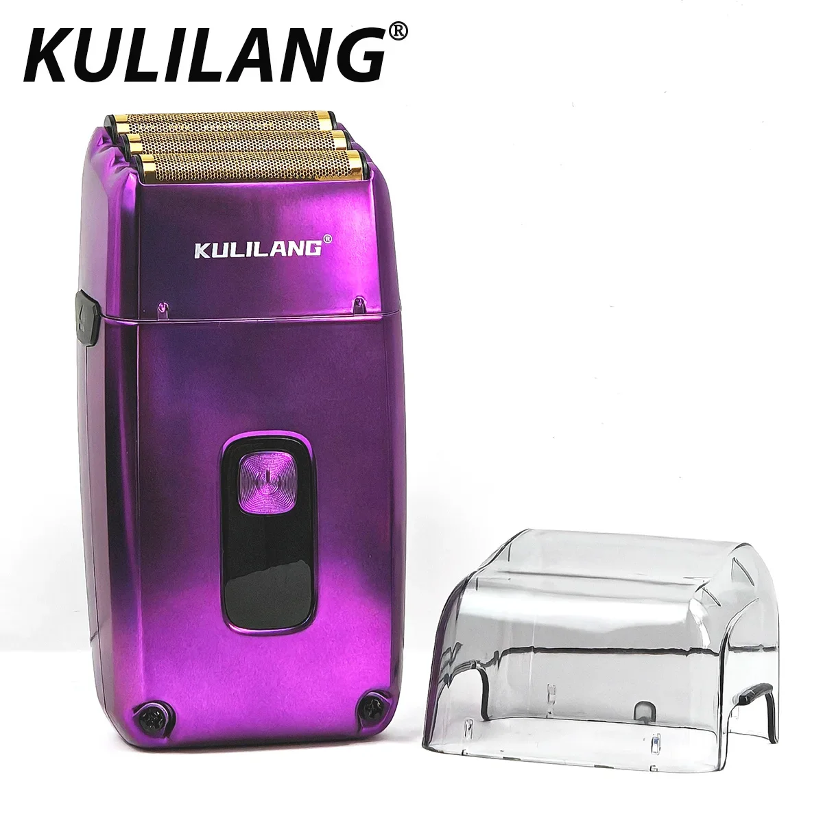 

KULILANG R11F фиолетовая профессиональная масляная головка с градиентом, электрическая бритва для волос, титановый нож с сеткой, триммер для парикмахерской для мужчин