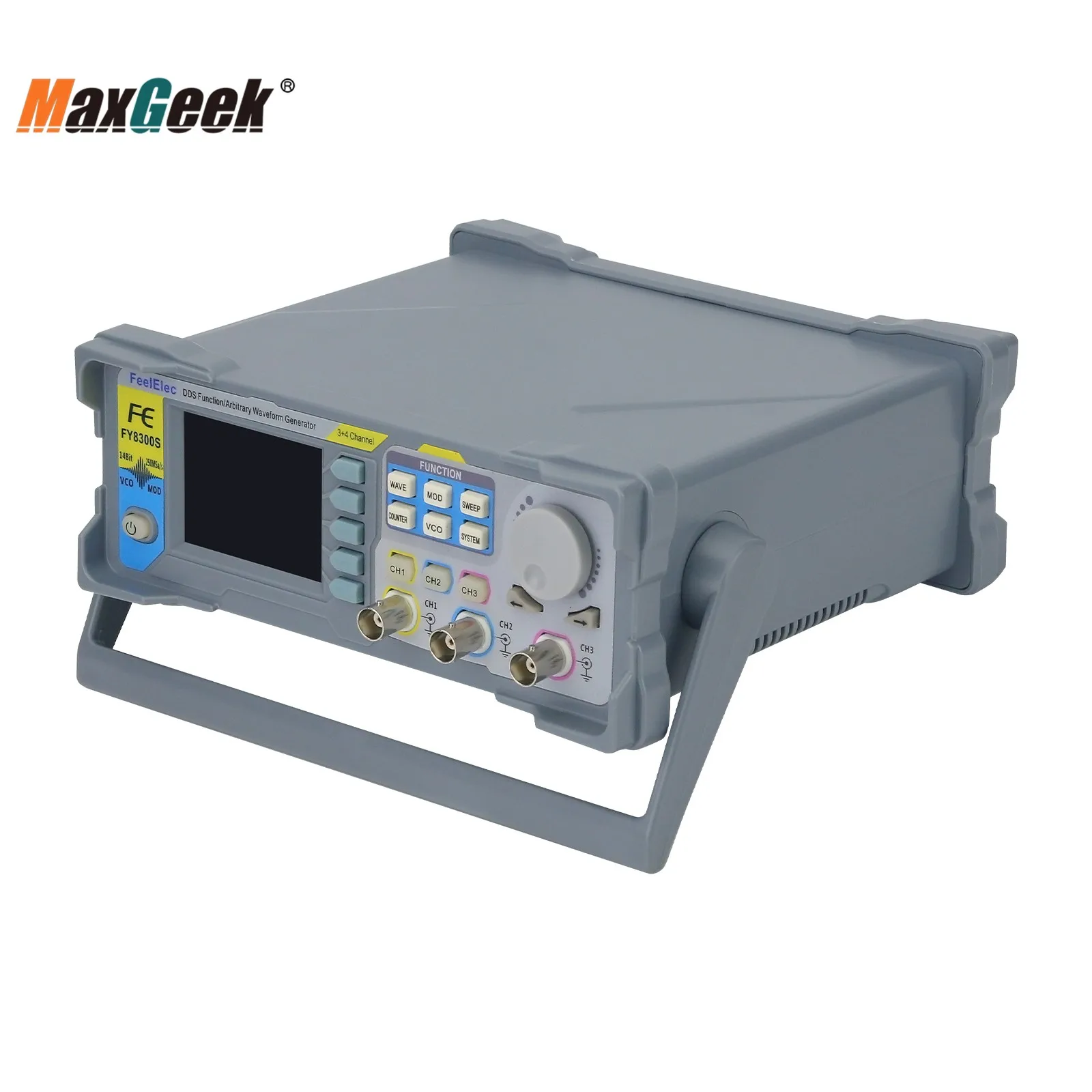 Maxgeek FY8300S-20M/60M 3-Channel DDS Function Signal Arbitrary Waveform Generator 4-Channel TTL Signal Generator