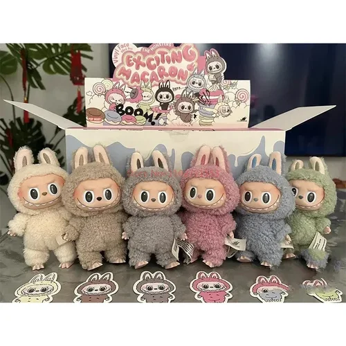 라부부 몬스터 하트 움직이는 비닐 얼굴 인형, 마카롱 인형 블라인드 박스, 피규어 추측 가방, 중국 고품질 복제품