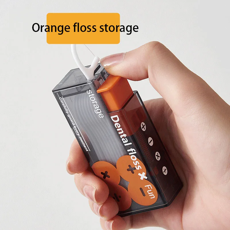 Creative Shape Portable Floss Box Automatic Pop-Up Floss Storage Box Press Type Portable Disposable Floss Stick 10 Sets