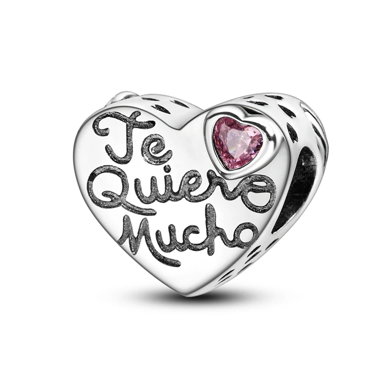 Guarding Love Heart Shape Bead For Woman 925 Sterling Silver Charm Fit Chain Bracelet Making Anniversary Jewelry Gift