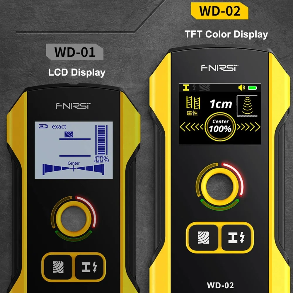 FNIRSI WD-01 WD-02 Wandscanner zur Erkennung von Holz, AC-Kabeln, Metallrohren, Bewehrungsstäben und Bohrlöchern für Dekorationspositionierung – Detail 2