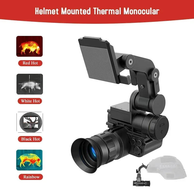 NVG60 Digital Thermal Goggles Monocular Helmet for Adults with Helmet Mount HD Infrared Digital Thermal Night Vision Rifle Scope