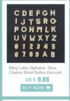 1Pcs Crown Alphabet A-Z Letters Metal 3D Shoe Charms Garden Shoes Accessories Decoration Fit Kids Girls Women Gift