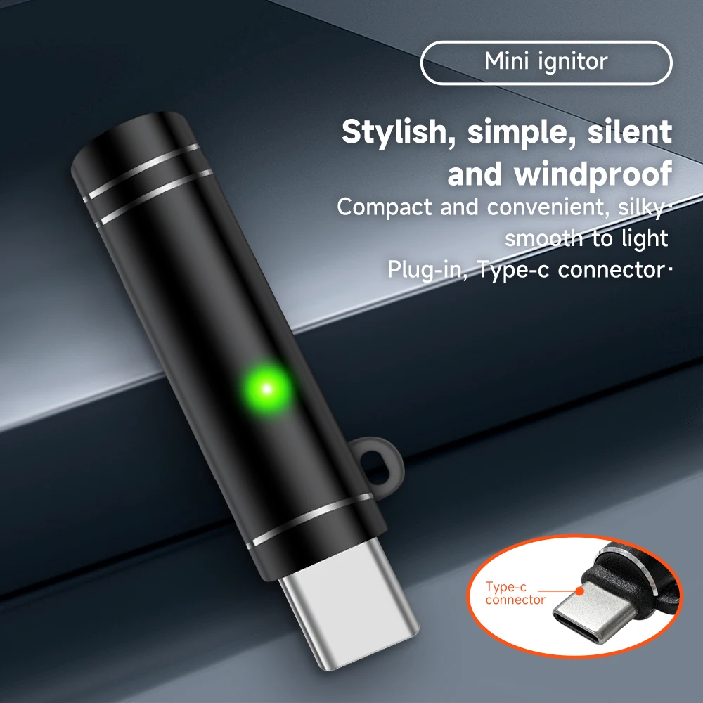 

Беспроводной мини-адаптер-зажигалка Type-C для смартфонов, USB-C зажигалка для улицы, совместимая с устройствами 15+ поколений