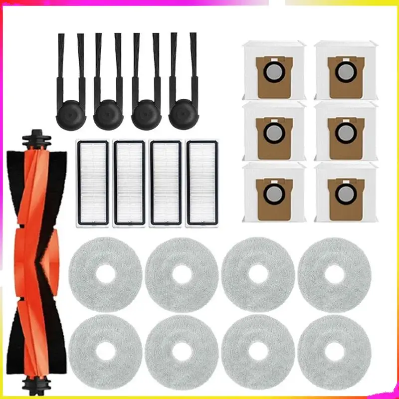 M04K Ersatzteile für Xiaomi Mijia M40S / OV31CN Roboterstaubsauger – Haupt- und Seitenbürsten, HEPA-Filter, Wischtücher, Staubbeutel