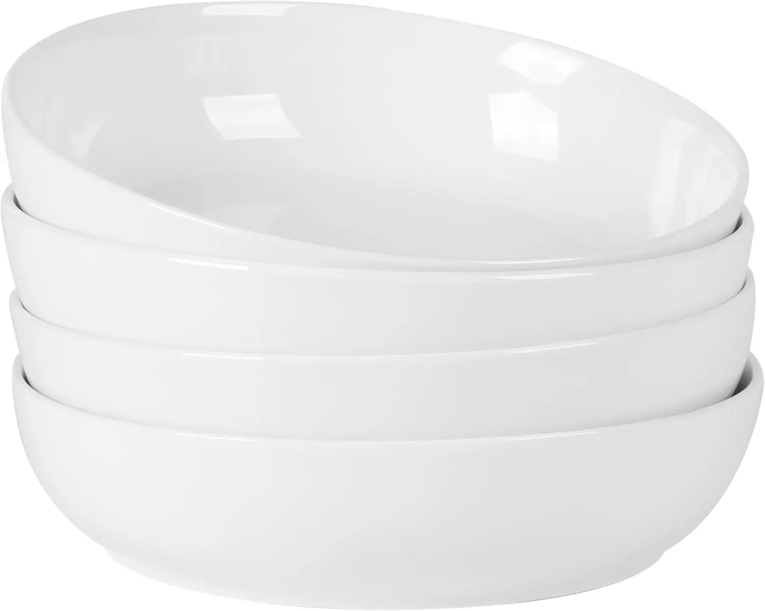 Ensaladeras de 4 piezas de 41 oz, cuenco de porcelana con virutas de cerámica y pasta resistente a los arañazos, cuencos para servir, juego de cuencos para sopa, gran capacidad,