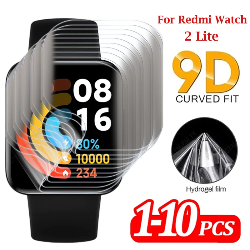 For Redmi Watch 2 Lite HD Screen Protector Smartwatch Full Cover Clear Soft Hydrogel Films For Redmi Watch 2 Lite Not Glass