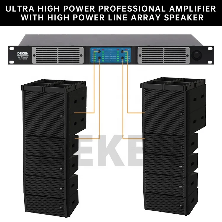 Products subject to negotiationDEKEN DA-41600E Professional 1U Four Channels Digital Power Amplifier 1600W Suitable for Speaker