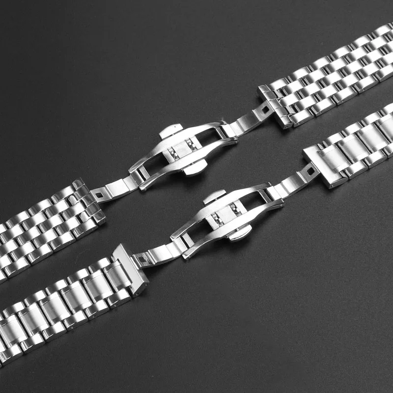 Watch Strap 21mm Silver For Citizen AT2140 316L Soild Stainless steel Watch Band Men\'s butterfly clasp Bracelet