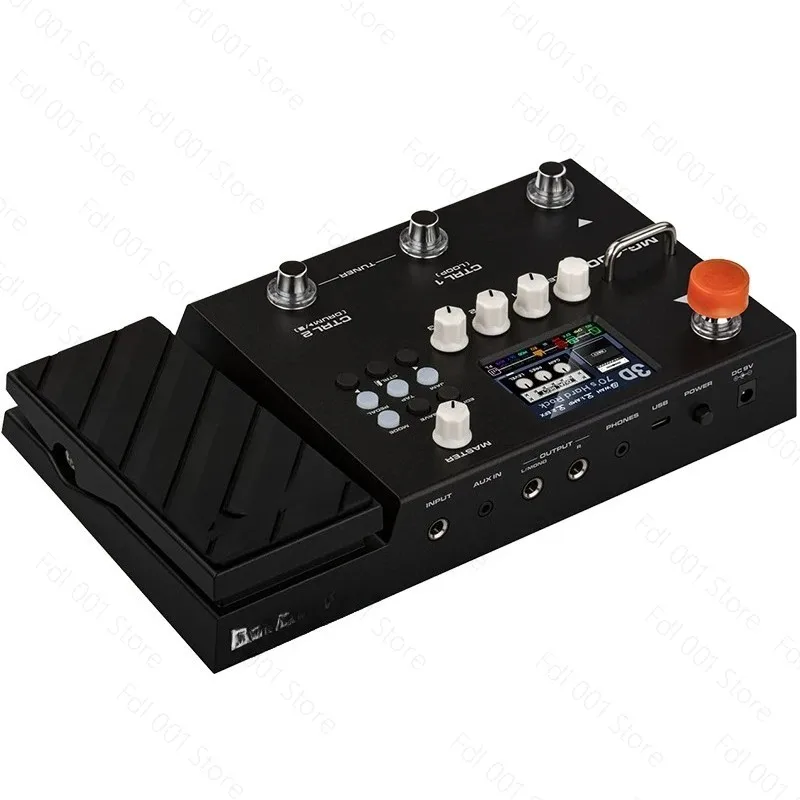 Pedal multiefectos profesional para guitarra NUX MG-400 con modelado de amplificador, 512 muestras IR y 10 bloques de señal independientes y móviles.