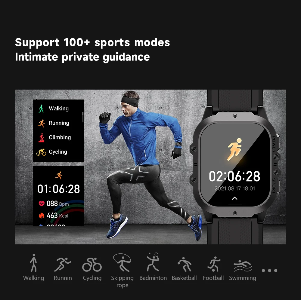 New C26 Smart Watch 100+ Sports Modes Bluetooth Call Smartwatch 1.96" AMOLED Display 1ATM Waterproof Outdoor Military Wristwatch 5