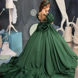 Vestidos de primera comunión, calcomanías de tul elegantes, cinturón de lazo esponjoso, vestido de princesa para niña, Bola de fiesta de boda, regalo de ensueño para niños