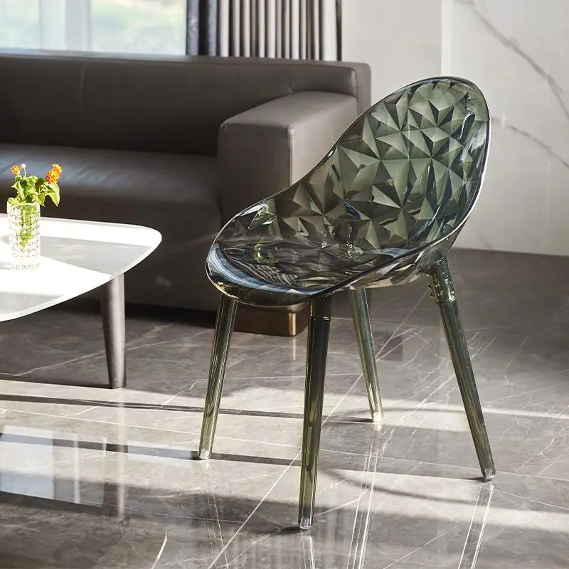 Nordic dining chair household modern minimalist chair luxury designer restaurant transparent cosmetic stool acrylic chair