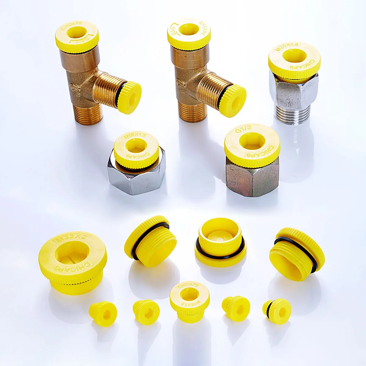 Yellow Hexagon Socket Plastic Cap Thread Plug/Hydraulic Pump Leak Proof Plug/Cylinder Mold Plug/Sealing Plug