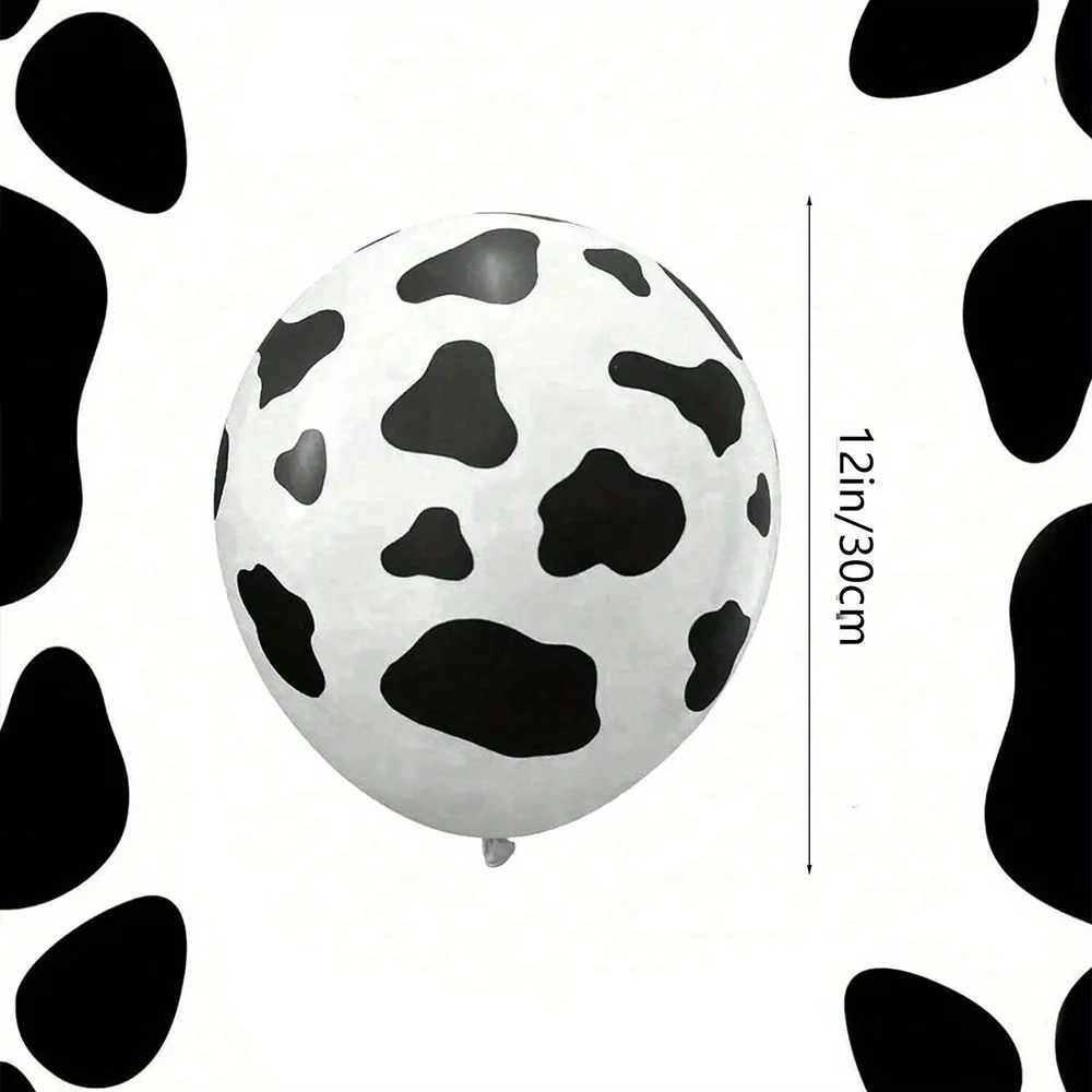 30 قطعة الكرتون البقرة نمط بالون مجموعة مزرعة موضوع حفلة عيد ميلاد الديكور ديكور المنزل احتفالي لوازم الحفلات صور الدعائم
