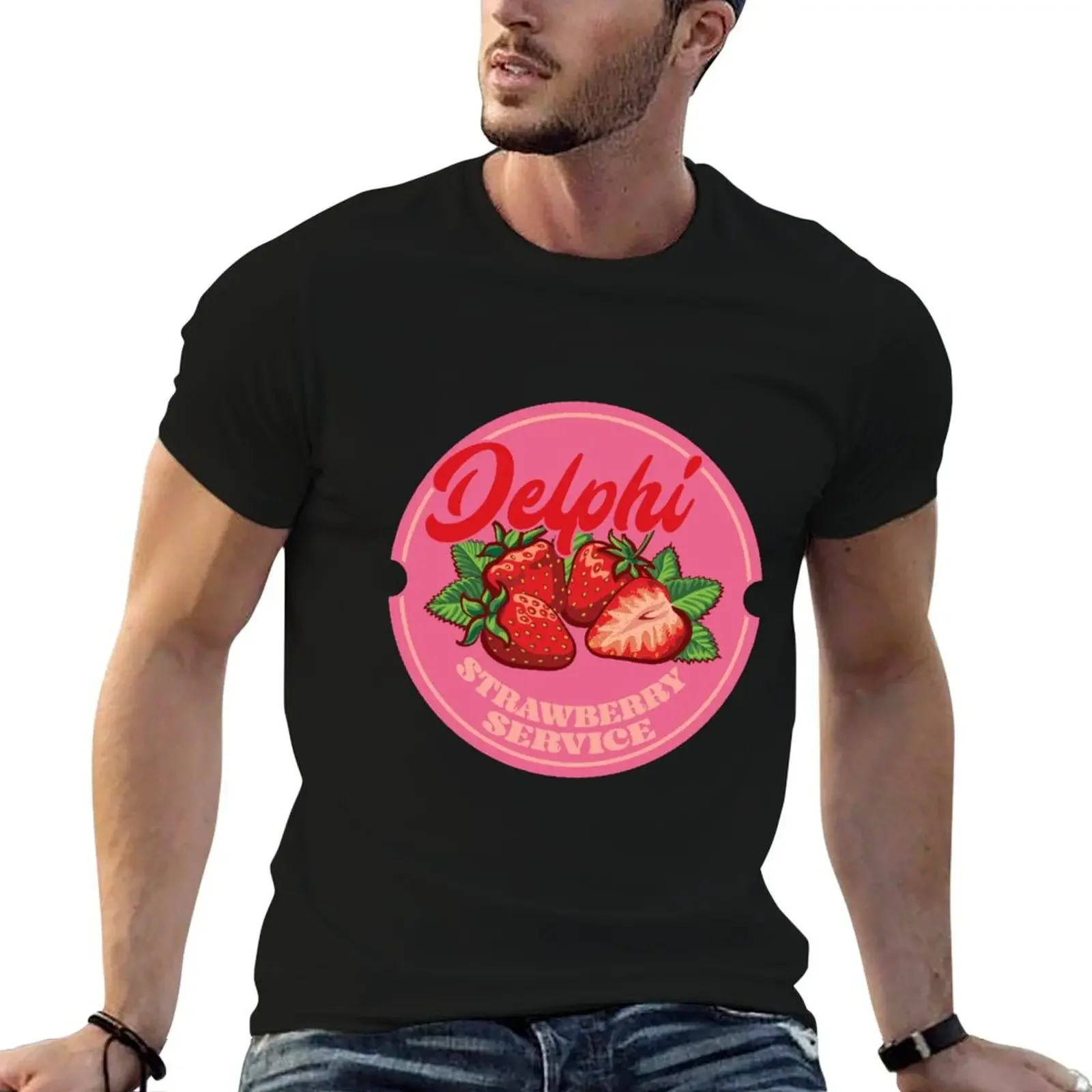 Percy Jackson - Delphi Strawberry Service T-Shirt custom t shirt customizeds anime clothes vintage t shirts Men's t-shirts