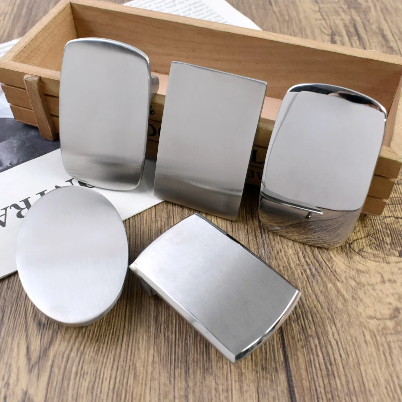 Edelstahl Schwerlast-Gürtelschnallen für Männer und Frauen 35mm/40mm Metall-Taillenband-Glattplatten-Schnalle Verschluss DIY Lederhandwerk