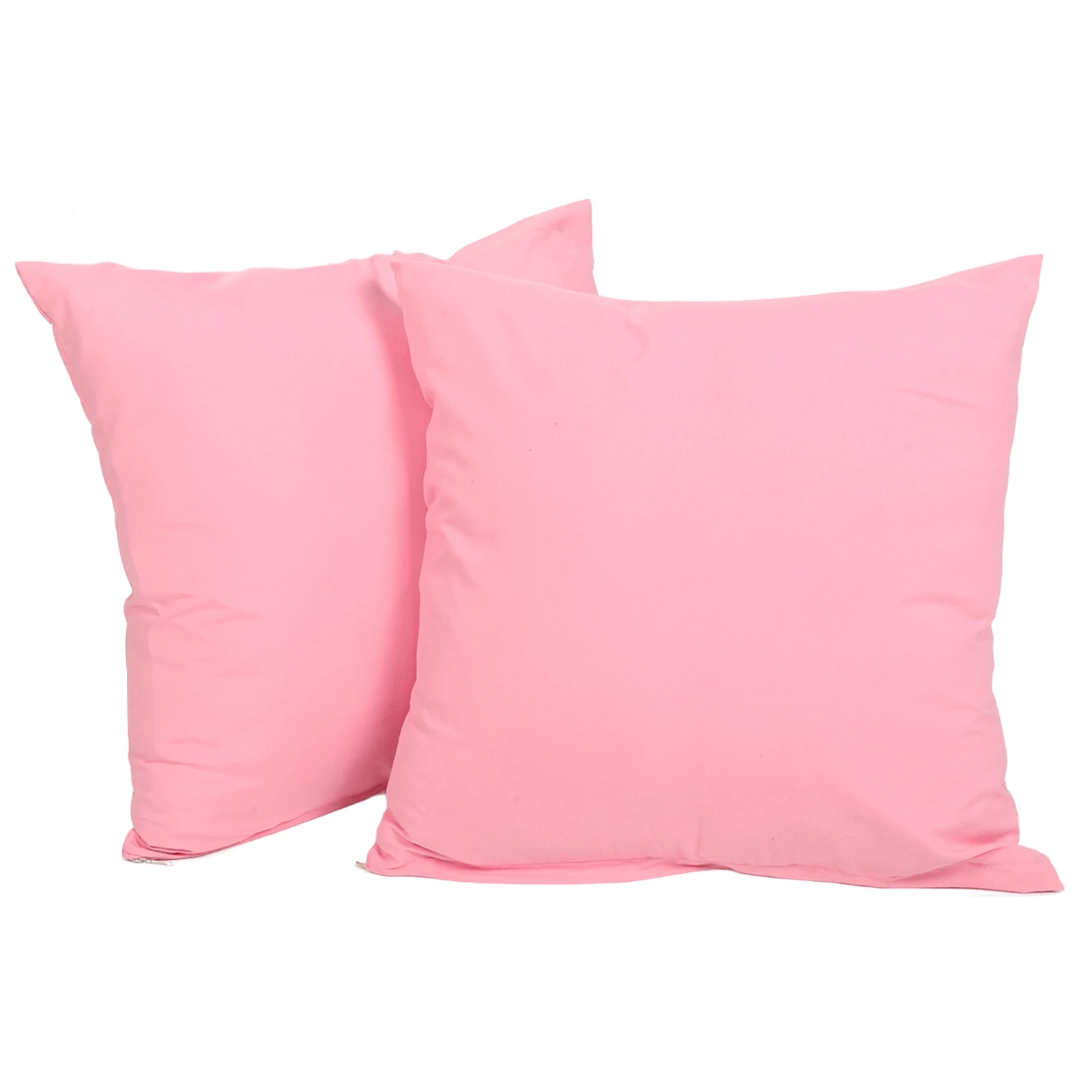 

2pcs Solid Color Modern Minimalist Bedroom Bed Pillows Covers Car Sofa Decor Decorative Pillow Pink Cases Without Insert