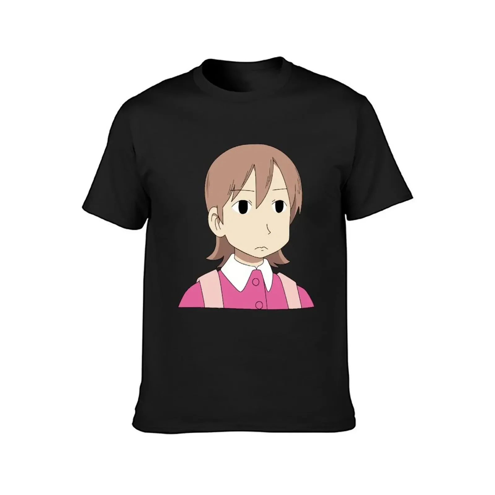 Nichijou | Aioi Yuuko Blank Face T-Shirt aesthetic clothes oversizeds vintage t shirts mens t shirts pack