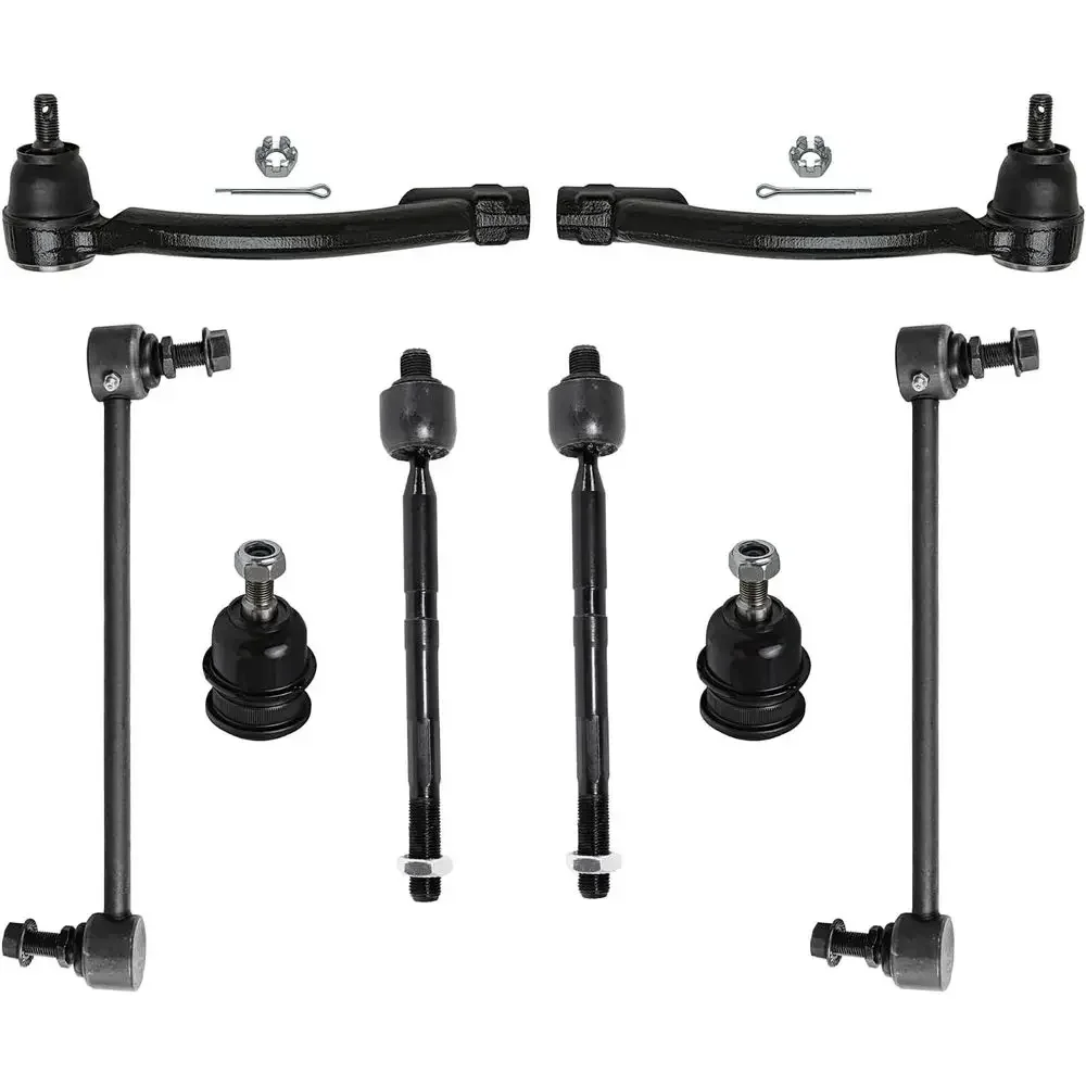 

8pc Suspension Kit for 14-16 Kia Forte Koup, 14-18 Kia Forte and Forte5, 4 Tie Rod Ends, 2 Stabilizer Sway Bars, 2 Lower Ball Jo