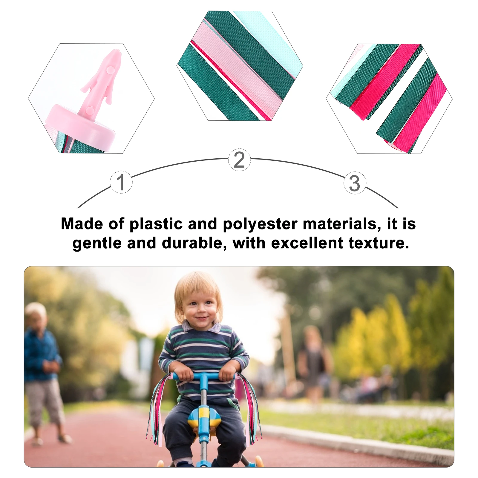

Bike Handle Streamers Scooter Tassels For s Handlebar Ribbon Decoration Colorful Durable Plastic Polyester Grips