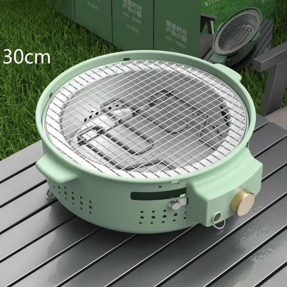 

Small Charcoal and Electronic Grill Portable Grill BBQ Outdoor Cooking Plancha Electrica Para Cocinar