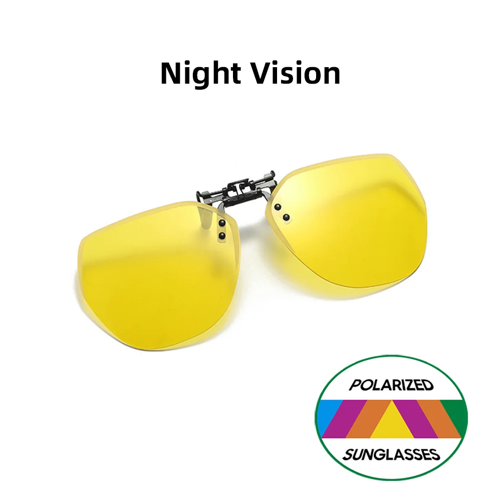 Männer Auto Fahren Flip Up Clip auf Sonnenbrille Outdoor Brillen Polarisierte Frauen Große Größe Nachtsicht Angeln UV400 Sonnenbrille – Detail 10