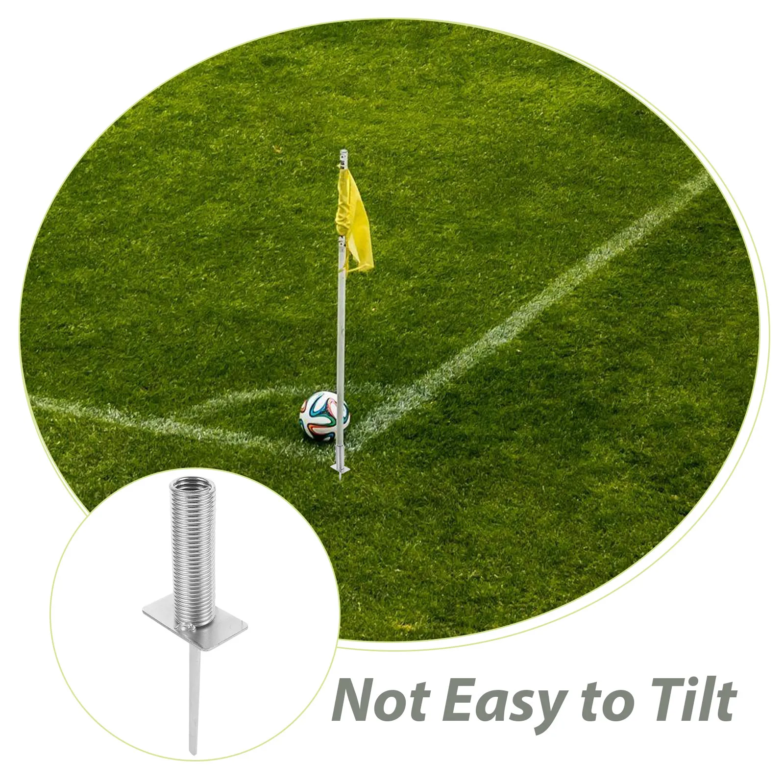 

Stable Ground Nail for Football Field High-Strength Stainless Steel Training Equipment Corner Flag Mounting Base Soccer Pole