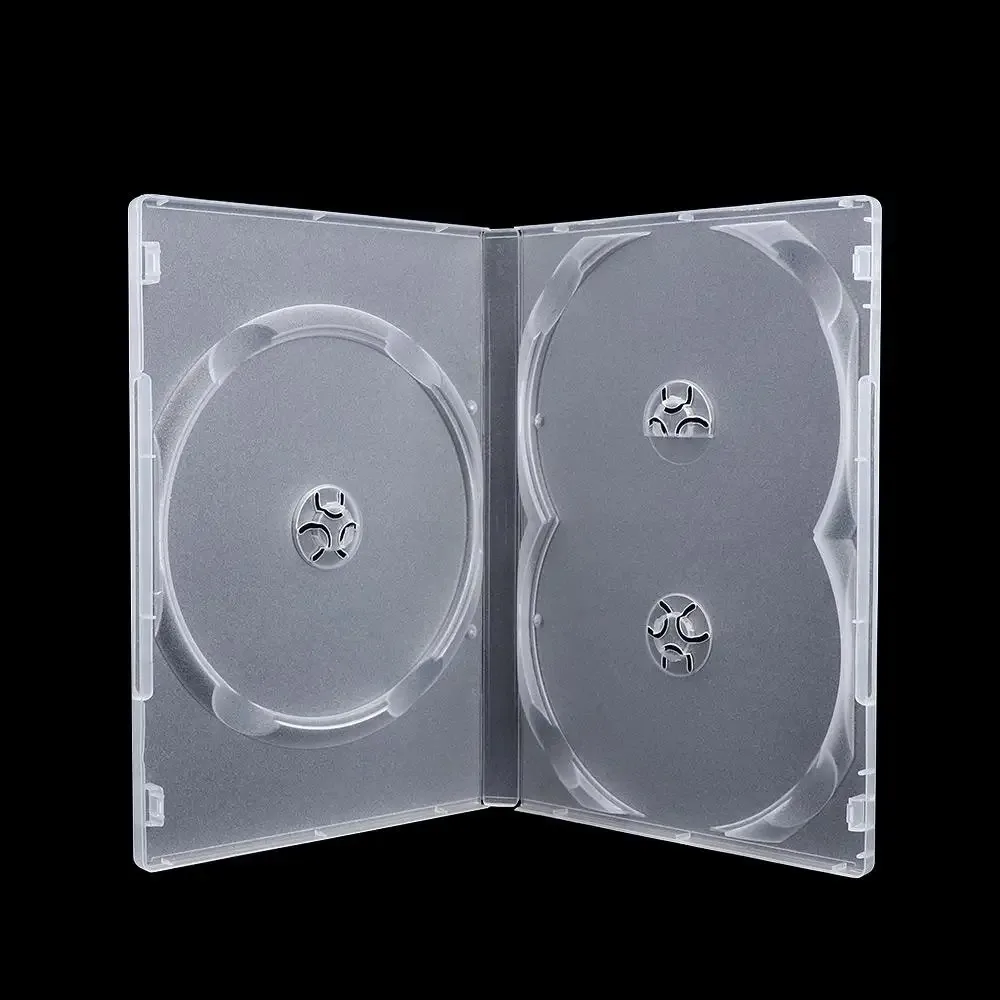 

1 шт., прозрачные 3 держателя для дисков, DVD, CD, чехол, коробка для фильма, чехол для хранения