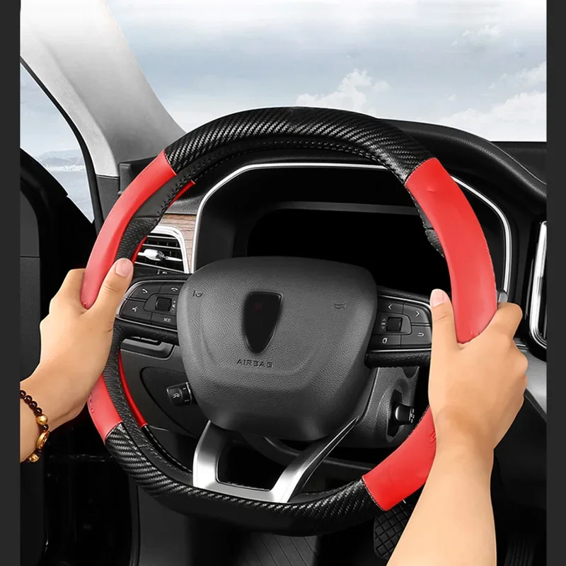 1pc for HongQi E-HS9 Steering wheel cover Anti slip sweat absorbing decoration Ehs9 HS5 H9 HS7 H5 H7