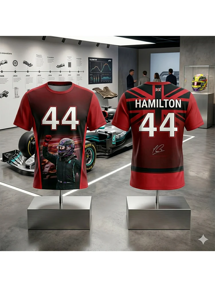 AliExpress NONE Lewis Hamilton #44 Racing T-Shirt Men Cycling Motorsport Graphic Tee Casual Breathable Short Sleeve Tops Auto Racing Streetwear