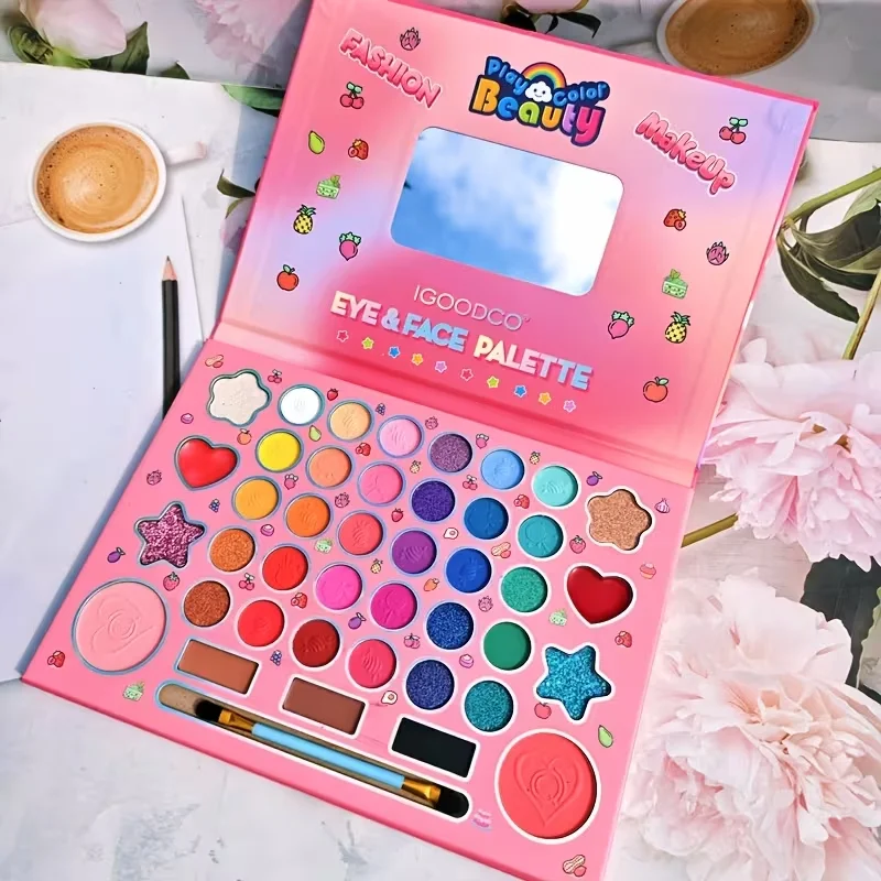 クリスマス 41 色アイシャドウプレートシマーマットスパンコールアイシャドウカラフルなステージボール専用ネオンアイシャドウパレットメイクアップ